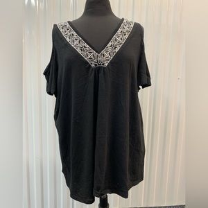 Lane Bryant cold shoulder blouse